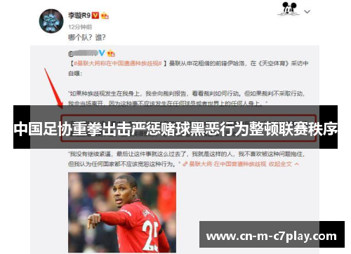 中国足协重拳出击严惩赌球黑恶行为整顿联赛秩序 中国足协重拳出击严惩赌球黑恶行为整顿联赛秩序